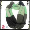 Color mixed women warm stripe knit scarf